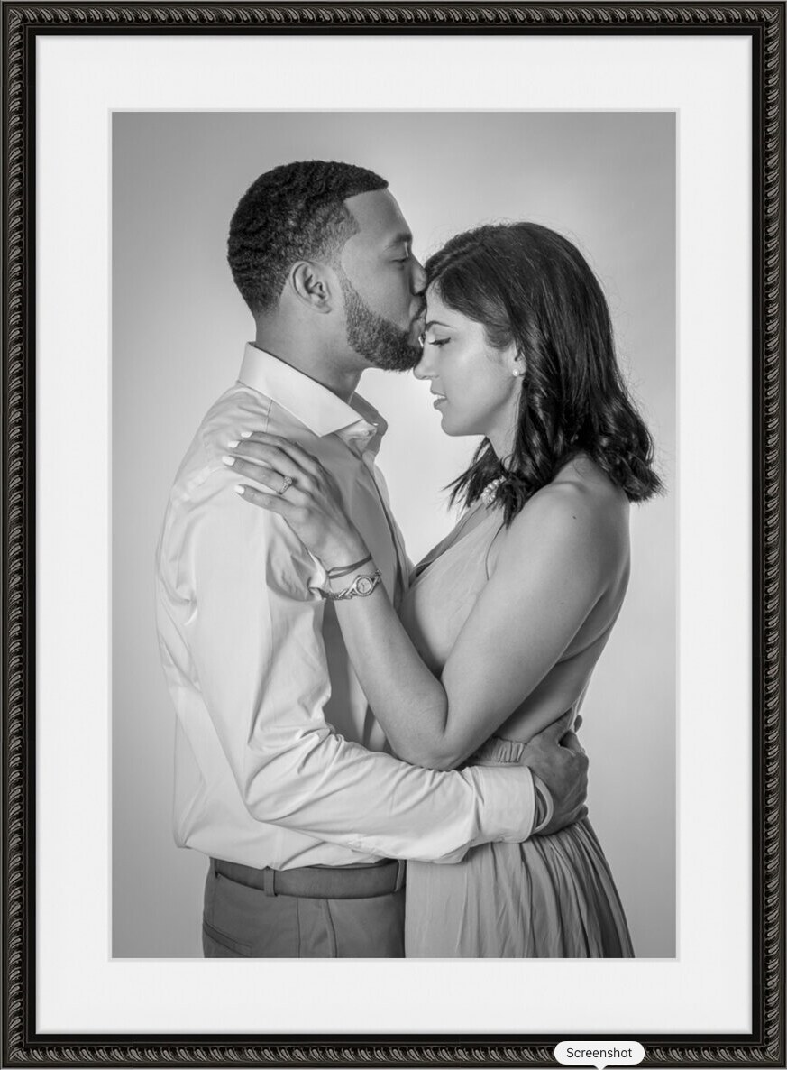 Framed engagement portrait photography
